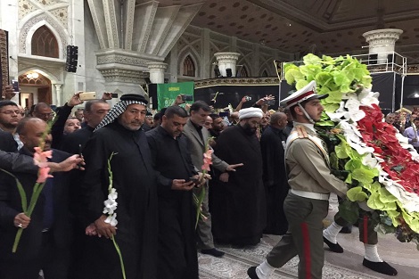 ادای احترام موکب داران عراقی به مقام شامخ بنیانگذار جمهوری اسلامی ایران ادای احترام موکب داران عراقی به مقام شامخ بنیانگذار جمهوری اسلامی ایران