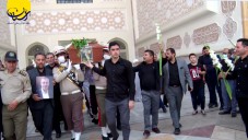 مراسم تشییع پیکر مرحوم رمضانعلی رمضانی مسئول انتظامات حرم امام خمینی (س)