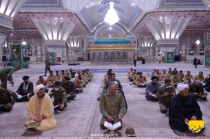 مراسم حلقه های محبت و معرفت با پرسنل وظیفه دژبان کل ارتش در حرم مطهر امام خمینی(س)
